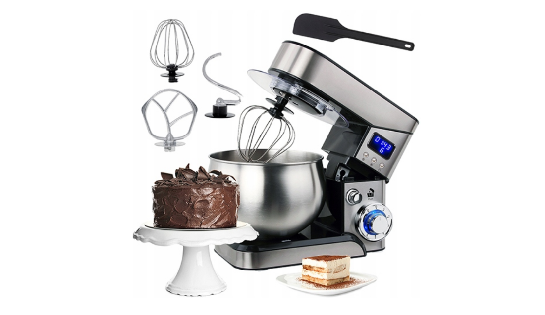 ROBOT PLANETARNY DO CIASTA LCD 2000W 5L 3 Mieszadła Kuchenny Zestaw Camry