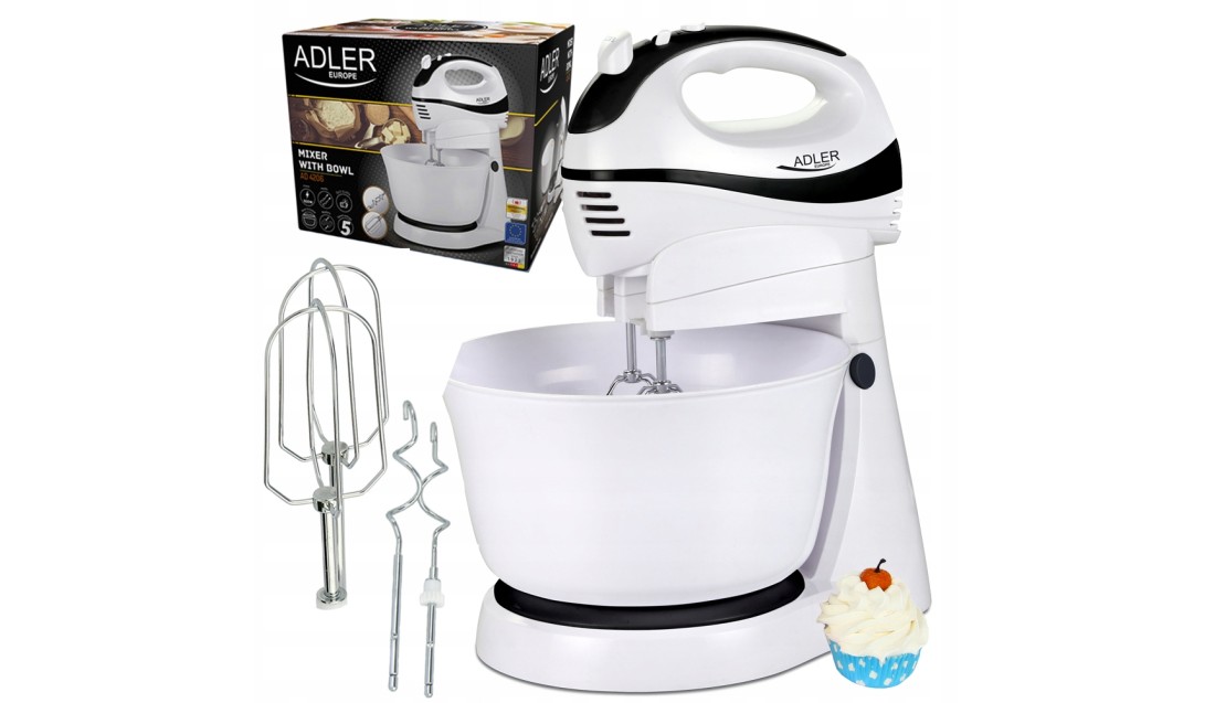 Mikser z Misą 3L Robot Kuchenny 550W Funkcja TURBO 5 Prędkości Adler